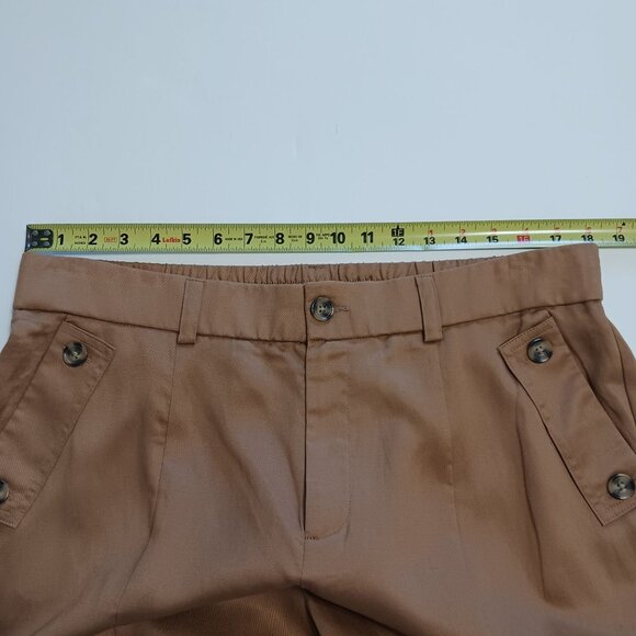Torrid Relaxed Taper Studio Linen High Rise Cargo Pants Tobacco Brown 14R NWT - Picture 11 of 15